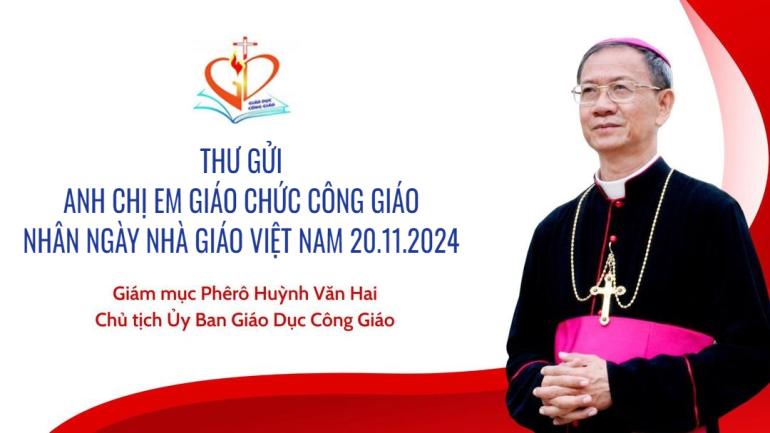 Thư gửi anh chị em giáo chức Công giáo nhân ngày Nhà giáo Việt Nam 20.11.2024