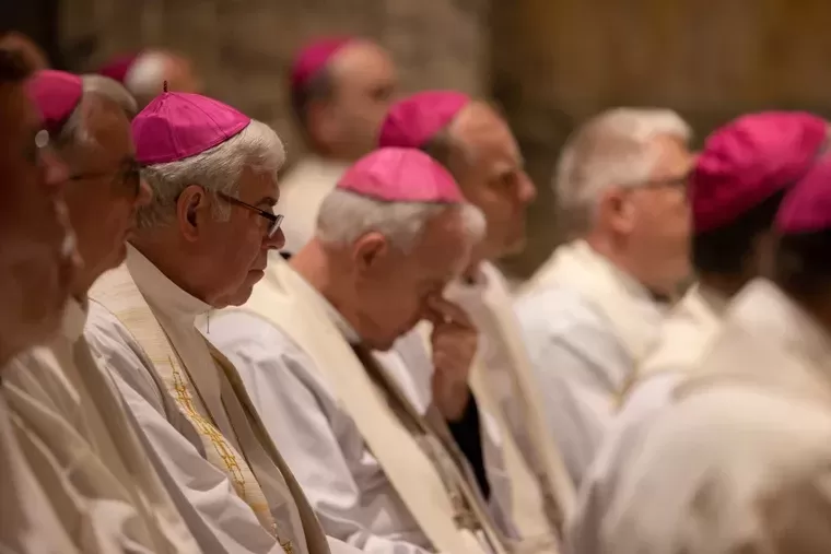 German Bishops at Mass in the Papal Basilica of St. Paul outside the Walls during their visit in Rome, Nov. 17, 2022